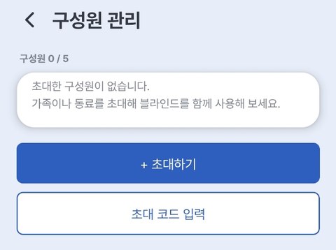 구성원 관리 — [+ 초대하기]